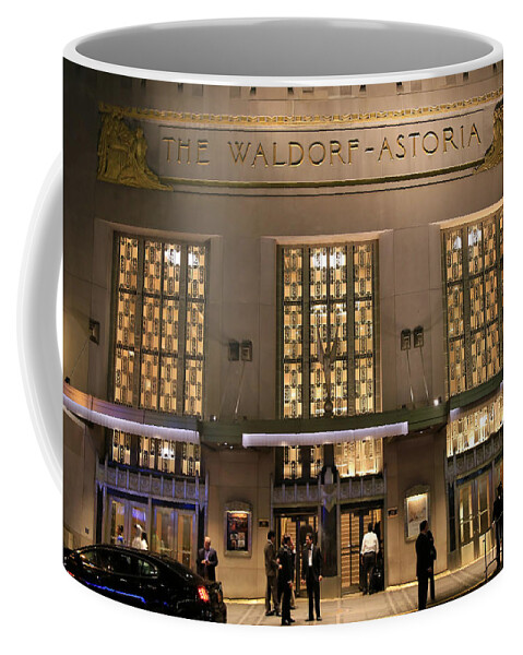 Waldorf Coffee Mug featuring the photograph Waldorf Astoria Hotel 1 by Andrew Fare