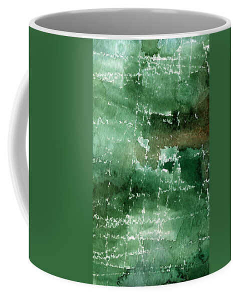 Abstract Painting Coffee Mug featuring the painting Walk In The Park by Linda Woods