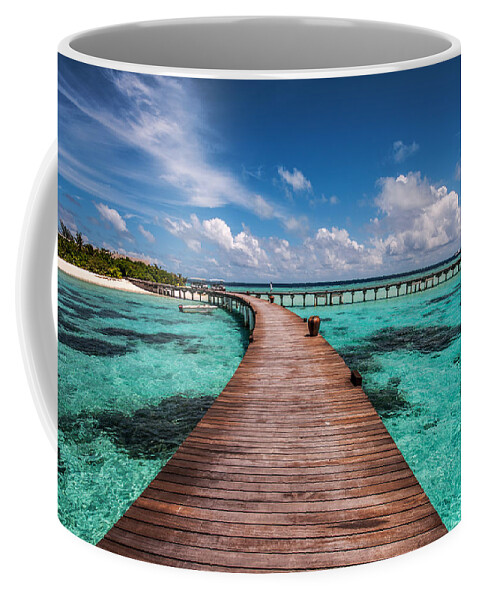 Jenny Rainbow Fine Art Photography Coffee Mug featuring the photograph Walk Over the Water by Jenny Rainbow