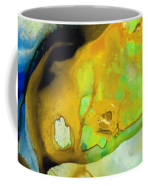Abstract Coffee Mug featuring the painting Walking On Sunshine - Abstract Painting By Sharon Cummings by Sharon Cummings