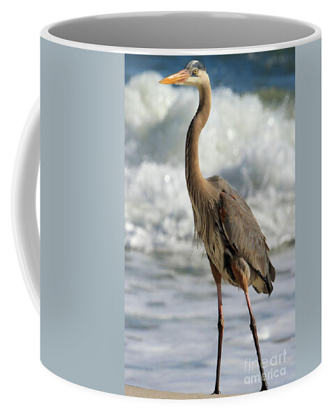 Gulf Islands National Seashore Coffee Mug featuring the photograph Walking The Beach by Adam Jewell