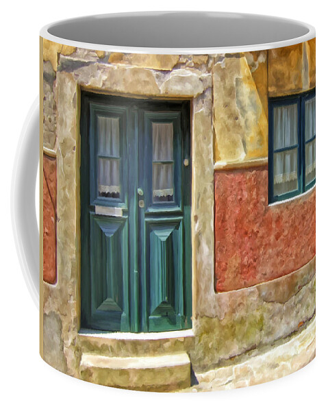 Doors Coffee Mug featuring the painting Walking Through Vila De Conde by Michael Pickett