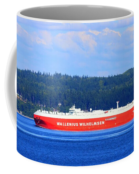 Ocean Coffee Mug featuring the photograph Wallenius Wilhelmsen Logistics Tamerlane Ship by Tap On Photo