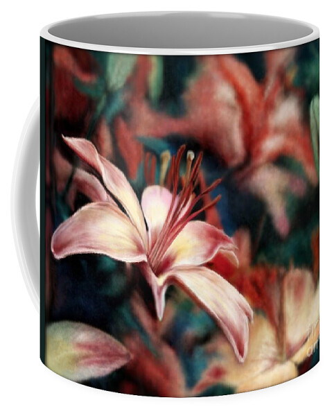 Floral Coffee Mug featuring the digital art War and Peace by Mary Eichert