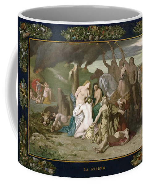 Pierre Puvis De Chavannes Coffee Mug featuring the painting War by Pierre Puvis de Chavannes