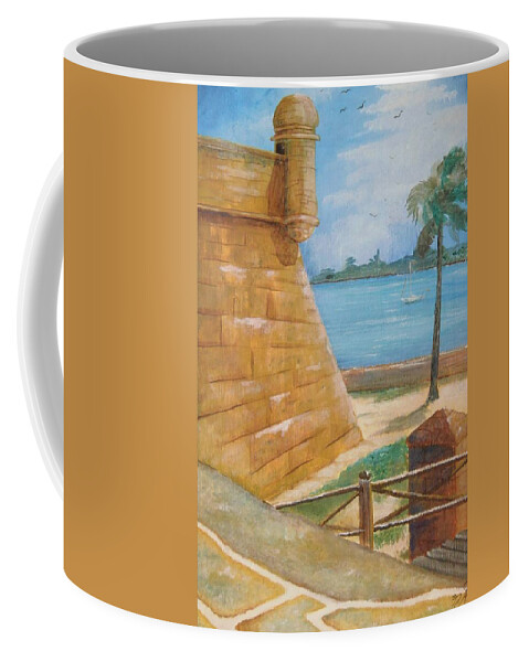 St. Augustine Coffee Mug featuring the painting Warm Days in St. Augustine by Nicole Angell