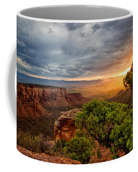 Colorado National Monument Coffee Mug featuring the photograph Warm Glow on the Monument by Ronda Kimbrow