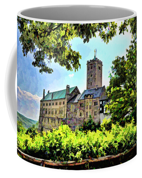 Wartburg Castle Coffee Mug featuring the photograph Wartburg Castle - Eisenach Germany - 1 by Mark Madere
