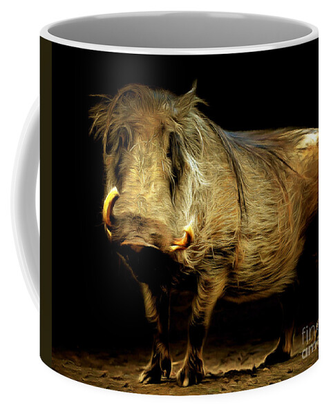 Animal Coffee Mug featuring the photograph Warthog 20150210brun by Wingsdomain Art and Photography
