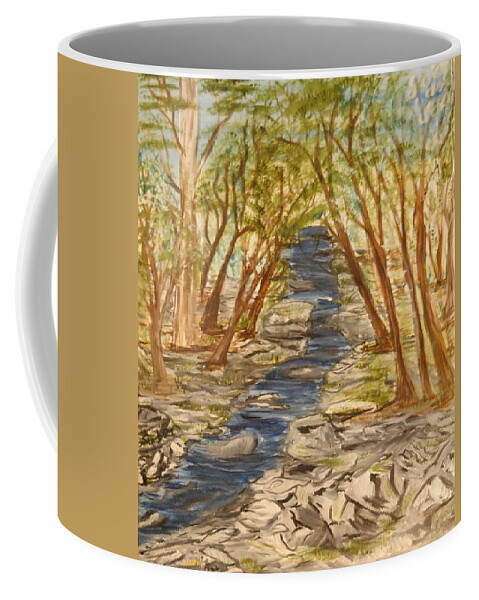 Stream Coffee Mug featuring the painting Washington Backcountry by Suzanne Surber