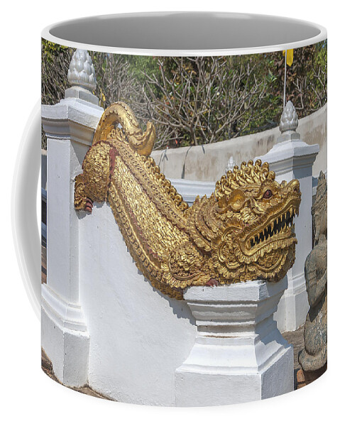 Scenic Coffee Mug featuring the photograph Wat Chedi Liem Phra Ubosot Gate Makara DTHCM0836 by Gerry Gantt