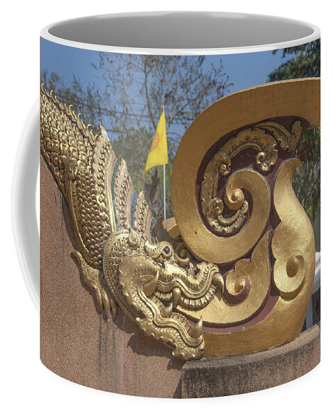 Scenic Coffee Mug featuring the photograph Wat Chedi Liem Phra Ubosot Makara and Stylized Naga DTHCM0838 by Gerry Gantt