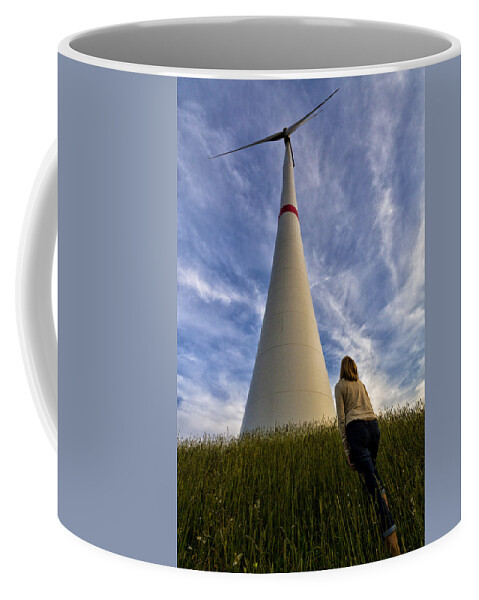 Wind Coffee Mug featuring the photograph Watching Wind Power by Robert Woodward