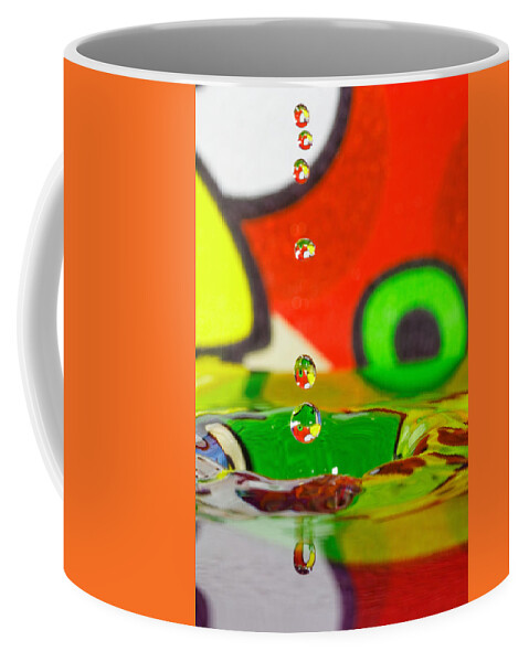 Abstract Coffee Mug featuring the photograph Water Dew by Peter Lakomy