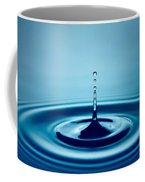 Water Coffee Mug featuring the photograph Water Drop Splash by Johan Swanepoel