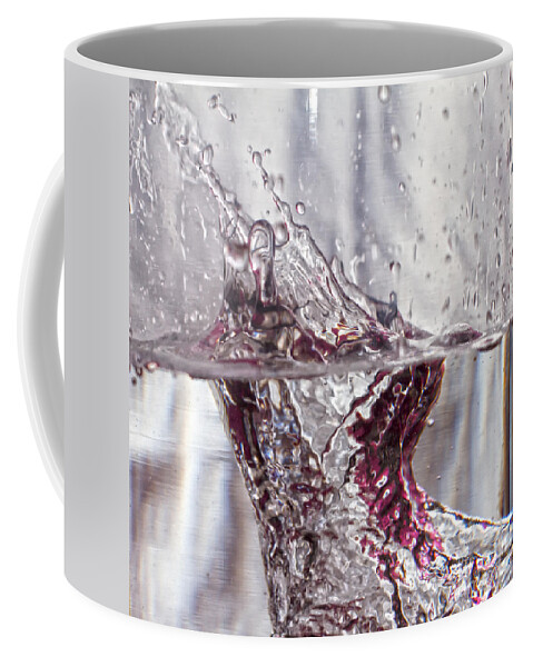 Abstract Coffee Mug featuring the photograph Water Drops Abstract by Stelios Kleanthous