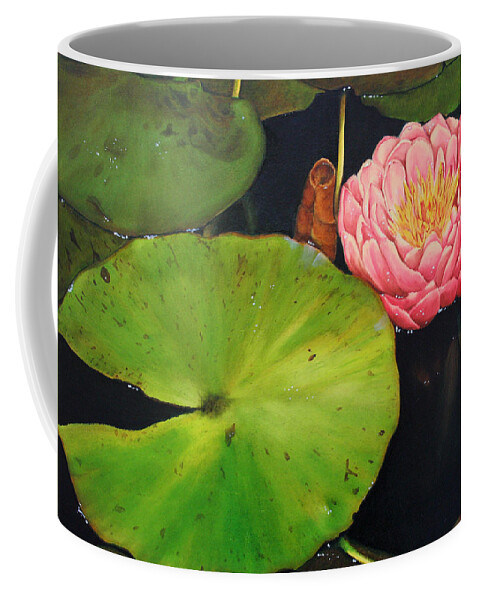 Water Lily Coffee Mug featuring the painting Water Lily by Alexandra Louie
