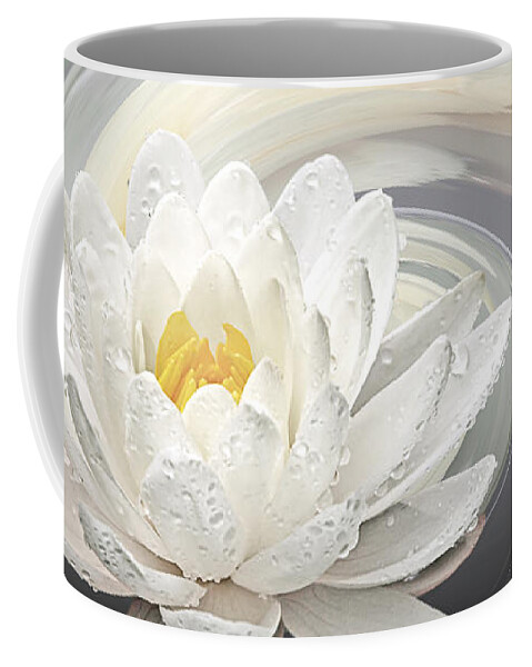 Water Lily Coffee Mug featuring the photograph Water Lily Whirlpool by Gill Billington