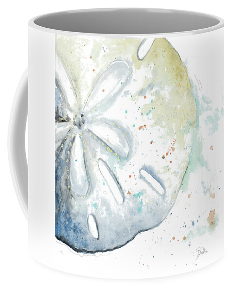 Water Coffee Mug featuring the painting Water Sand Dollar by Patricia Pinto