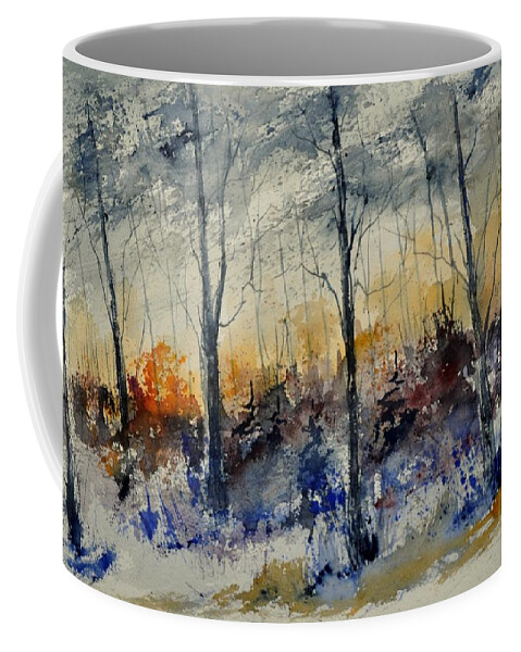 Landscape Coffee Mug featuring the painting Watercolor 45412022 by Pol Ledent