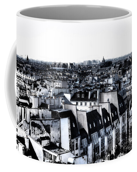 Evie Coffee Mug featuring the photograph Watercolor Paris with Eiffel by Evie Carrier
