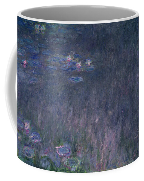Waterlilies Reflections Of Trees Coffee Mug featuring the painting Waterlilies Reflections Of Trees, Detail From The Left Hand Side, 1915-26 by Claude Monet