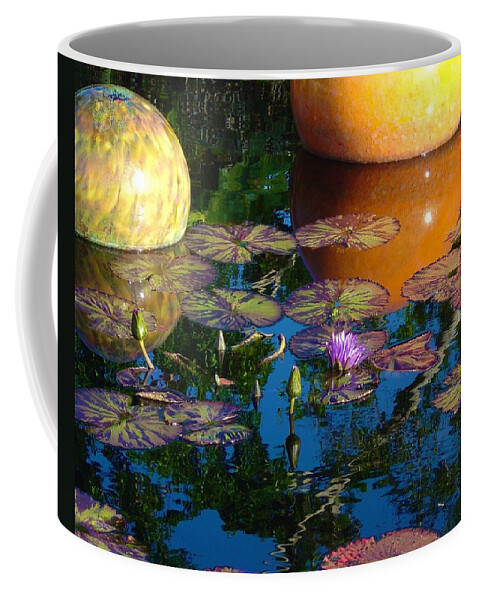 Art Portraits Coffee Mug featuring the photograph Waterlily Reflections by Kristin Hatt