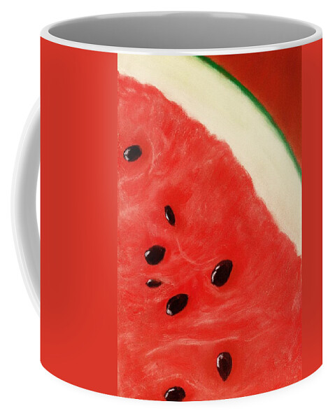 Malakhova Coffee Mug featuring the painting Watermelon by Anastasiya Malakhova