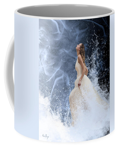 Waves Of His Glory Coffee Mug featuring the digital art Waves of His Glory by Jennifer Page