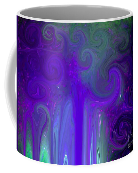 Abstract Coffee Mug featuring the photograph Waves of Violet - Abstract by Susan Carella