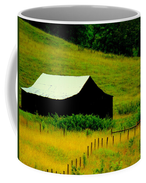 Barns Coffee Mug featuring the photograph Way Back When by Karen Wiles