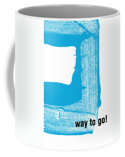 Congratulations Card Coffee Mug featuring the painting Way To Go- Congratulations greeting card by Linda Woods