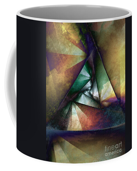 Abstract Coffee Mug featuring the digital art Way Towards the Unknown by Klara Acel