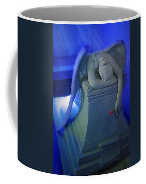  Coffee Mug featuring the photograph Weeping Angel front view by Don Lovett