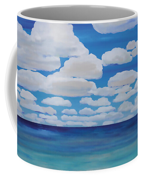 Sky Coffee Mug featuring the painting Weightless by Shelley Myers