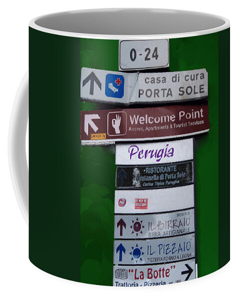 Italy Coffee Mug featuring the photograph Welcome to Perugia by Caroline Stella
