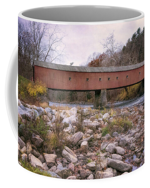 Joan Carroll Coffee Mug featuring the photograph West Cornwall Covered Bridge by Joan Carroll