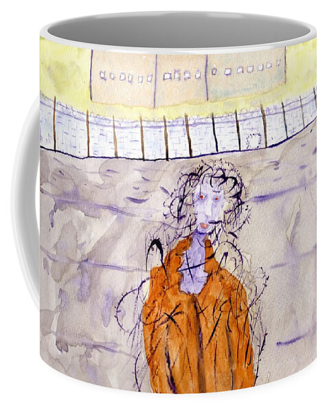 Jim Taylor Coffee Mug featuring the painting What Now by Jim Taylor