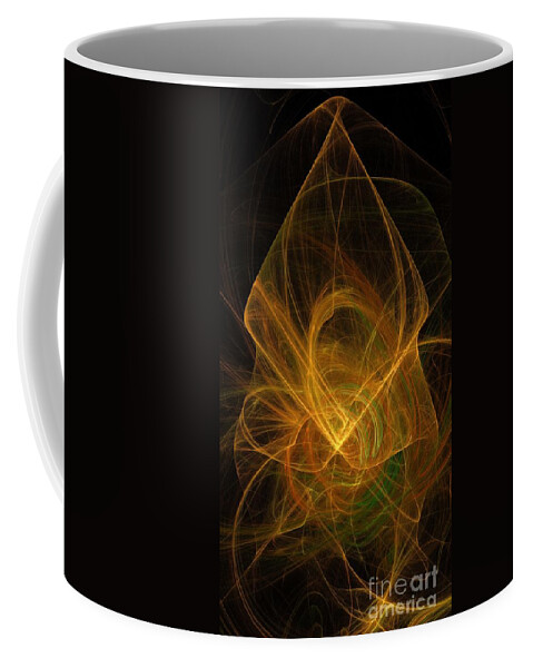 Golden Coffee Mug featuring the digital art What You DO Take With You by Elizabeth McTaggart