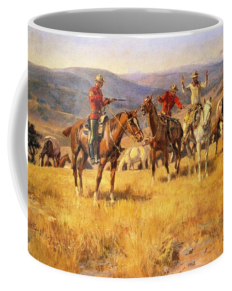 When Law Dulls The Edge Of Chance Coffee Mug featuring the digital art When Law Dulls the Edge of Chance by Charles Russell