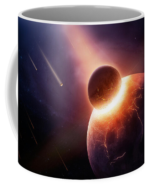 Earth Coffee Mug featuring the photograph When planets collide by Johan Swanepoel