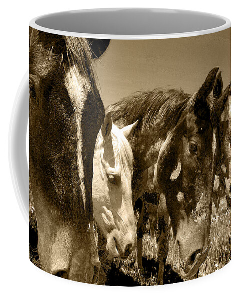 Whimsical Coffee Mug featuring the photograph Whimsical Stallions by Amanda Smith