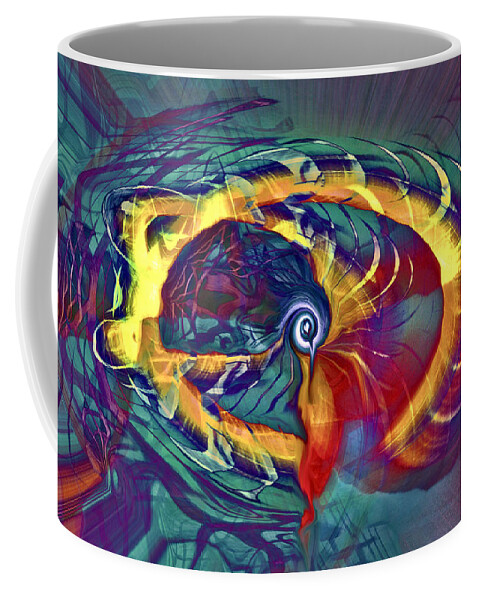 Whirlwind Coffee Mug featuring the digital art Whirlwind by Linda Sannuti