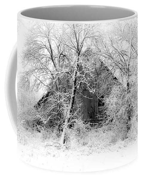 Barn Coffee Mug featuring the photograph White Christmas 1 by Julie Hamilton