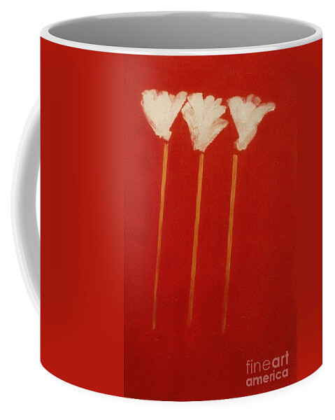 Flowers Coffee Mug featuring the painting White Lillies by Fereshteh Stoecklein