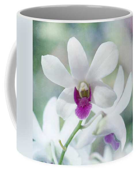 Orchid Coffee Mug featuring the photograph White Orchid by Kim Hojnacki