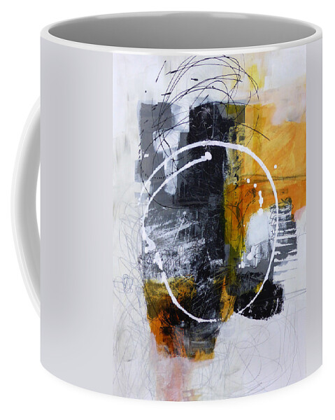 Keywords: Abstract Coffee Mug featuring the painting White Out 3 by Jane Davies