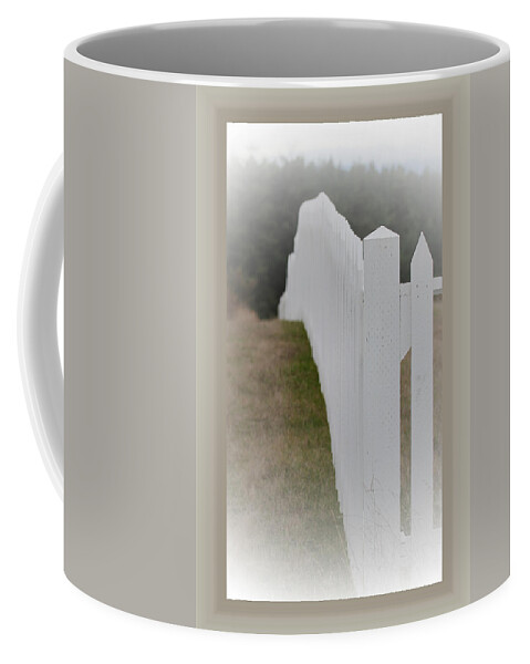White Picket Fence Coffee Mug featuring the photograph White Picket Fence by Marie Jamieson