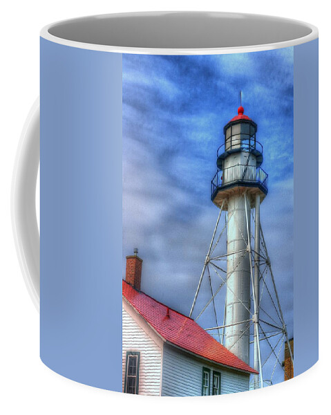 Whitefish Point Lighthouse Coffee Mug featuring the photograph Whitefish Point Light by Randy Pollard