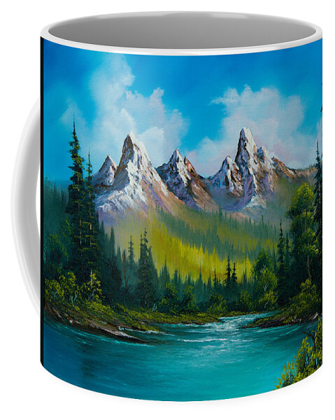 Landscape Coffee Mug featuring the painting Wild Country by Chris Steele